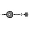 Jellico B19 3in1 USB kábel szett - micro USB / Lightning / USB-C 3.1A, 1,2m, fekete
