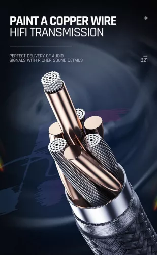 Jellico B21 apa-apa sztereó jack kábel 3,5 mm-es átmérő, 1,2 m hosszú fekete