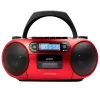 Aiwa BBTC-550RD Hordozható Retro Stílusú Kazetta, CD, MP3, USB, Bluetooth rádió, piros színben