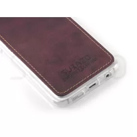   SURAZO BCL000060 iPhone 6 Szilikon Védőtok, Nubuk Bőr Borítással, Barna