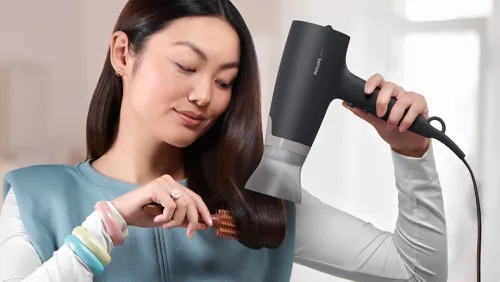 PHILIPS BHD351/10 Hajszárító ThermoProtect tartozékkal fekete-szürke, 2100W