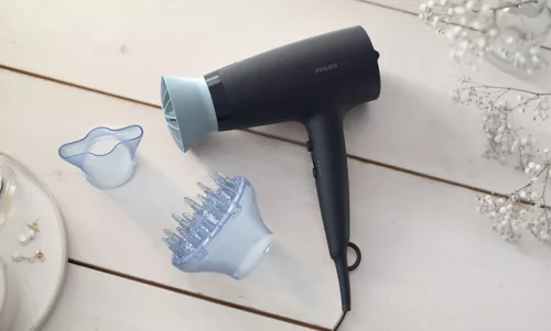 PHILIPS BHD360/20 Hajszárító ThermoProtect tartozékkal fekete, 2100W