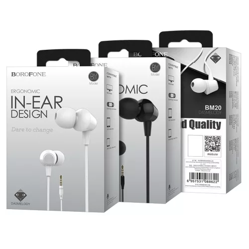 Borofone BM20 Dashmelody fekete mikrofonos fülhallgató,headset 1377609