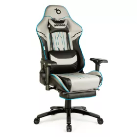   BeMaDa BMD1118A Gamer szék párnával - szürke/fekete/kék - 84 x 52 / 48 x 50 cm