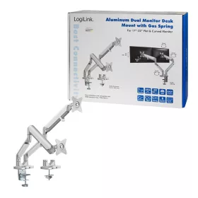   Logilink Kettős monitortartó, 17 32", alumínium, ívelt képernyő (BP0088)