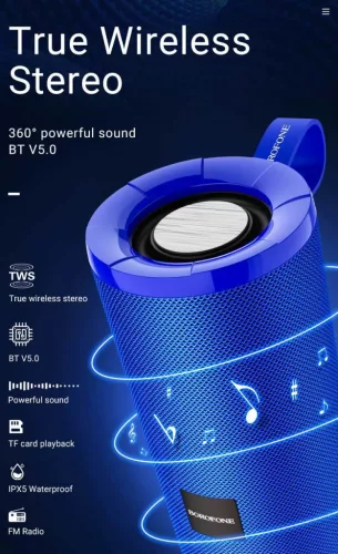 Borofone Beyond BR1 bluetooth hangszóró, fekete