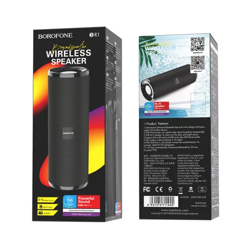 Borofone Beyond BR1 bluetooth hangszóró, fekete