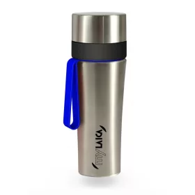   MyLAICA rozsdamentes acél vízszűrős kulacs kék szilikon pánttal 0,55 liter (BR60C06)