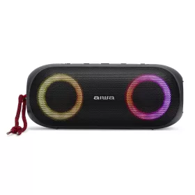   Aiwa BST-650DARK (BK) Hordozható Bluetooth hangszóró Hyper Bass mélyhangokkal fekete színben