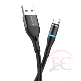 Borofone BU16 USB - USB-C mágneses kábel, 1,2m, 3A, fekete