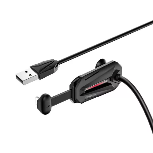 Borofone BU9 Unreal Gamer lightning  töltőkábel 1.20cm, fekete, 1366913
