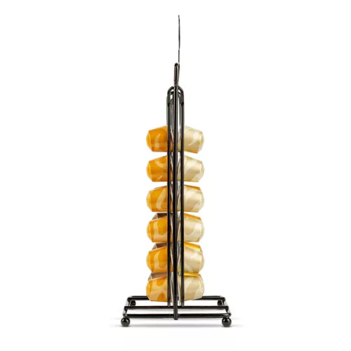 Bewello Fém kávékapszula tartó - 28 db Nespresso kapszulához - 125 x 115 x 340 mm - matt fekete (BW0998)