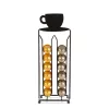 Bewello Fém kávékapszula tartó - 28 db Nespresso kapszulához - 125 x 115 x 340 mm - matt fekete (BW0998)