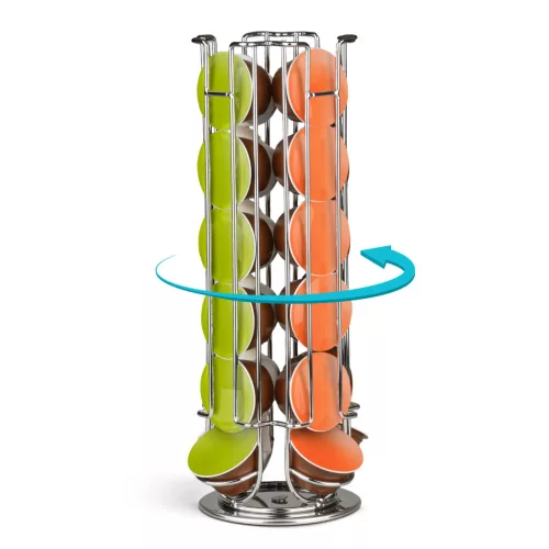 Bewello BW1001B Fém kávékapszula tartó - 24 db Dolce Gusto kapszulához - króm