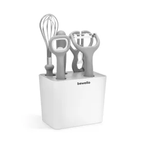   Bewello Konyhai eszköz szett tartóval - 5+1 részes - műanyag BW1006