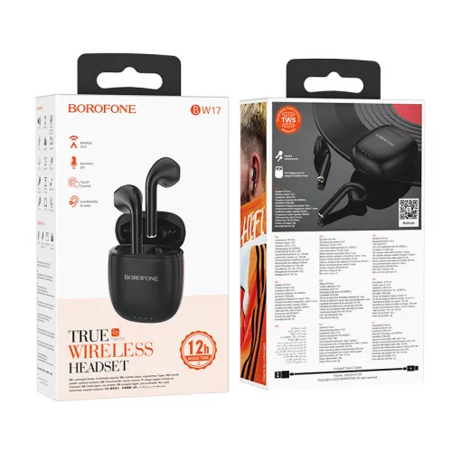BOROFONE BW17 TWS HEADSET TÖLTŐTOKKAL, TOUCH CONTROL, BT.5.0 1427046