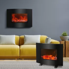  Bewello BW2019 Elektromos fali / szabadonálló kandalló - hősugárzó - LED, íves