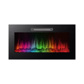   Bewello BW2024 Elektromos beépíthető kandalló - hősugárzó + RGB LED - 91 x 15 x