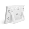Bewello BW2070 Digitális hőmérő és ébresztőóra - kültéri / beltéri - USB-s, elemes - fehér