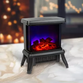   Bewello BW2106 Elektromos kandalló - 180° - hősugárzó + LED - 36 x 21,5 x 36 cm