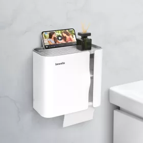   Bewello BW3005 WC-papír tartó szekrény - fehér - 248 x 130 x 230 mm