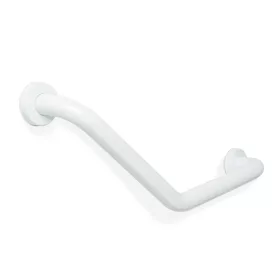   Bewello BW3035B Fürdőszobai kapaszkodó - 45°-ban hajlított - rozsdamentes acél - fehér - 25 + 25 cm