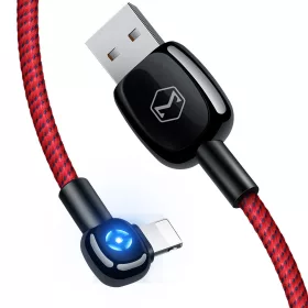   Mcdodo kábel Woodpecker USB-Lightning 1.2 m piros CA-5791 automatikus kikapcsolá