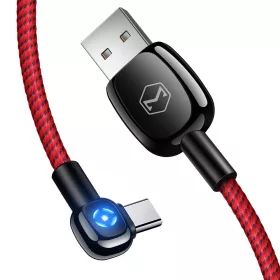   Mcdodo kábel Woodpecker USB - USB-C 1.0 m piros CA-5921 automatikus kikapcsolás