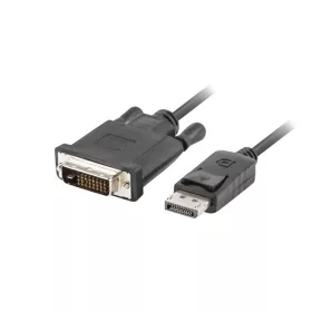   Lanberg Displayport male V1.2 - DVI-D male (24+1) dual link fekete kábel, 1m
