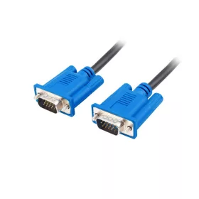   LANBERG VGA KÁBEL M/M, 1,8 M, KETTŐS ÁRNYÉKOLÁSÚ, FERRITMAGOS, FEKETE
