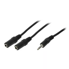   Logilink Audiokábel, 3,5 mm-es 3-Pin/M - 2x3,5 mm-es 3-Pin/F, 0,2 m (CA1046)
