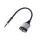 Logilink Audiokábel, 3,5 mm-es 3-Pin/M - 2x3,5 mm/F, fém, fekete/kék, 0,18 m (CA1100)