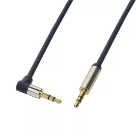   Logilink audió kábel 3.5 mm Sztereó M/M 90' elfordított, 0,75 m, kék (CA11075)