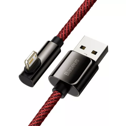 Baseus Legend 90 fokban döntött USB - Lightning kábel 2.4A 1m piros (CACS000009)