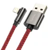 Baseus Legend 90 fokban döntött USB - Lightning kábel 2.4A 2m piros (CACS000109)