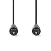 Nedis CAGP25000BK20 Toslink csatlakozó, fekete, 2 m