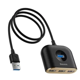   Baseus HUB, Square Round, 4-in-1 USB-A bemenetről USB Adapter USB3.0x1 + USB2.0