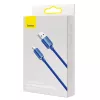Baseus CAJY000103 Crystal Shine Series Fast Charging Data Cable USB-A apa 2.0 - Lightning apa Adat és töltőkábel - Kék (2m)