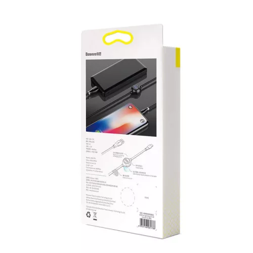 Baseus CALEYE-01 Big Eye USB apa - Lightning apa Adat- és töltőkábel 1m - Fekete
