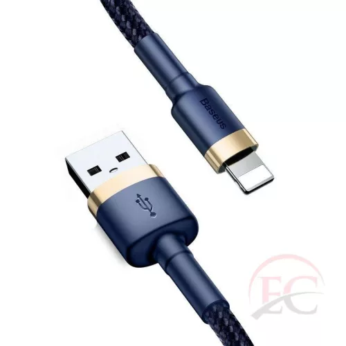 Baseus Cafule CALKLF-CV3 USB Lightning adat- és töltőkábel, 1.5A, 2m, sötétkék-a