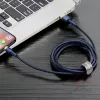 Baseus Cafule CALKLF-CV3 USB Lightning adat- és töltőkábel, 1.5A, 2m, sötétkék-a