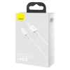 Baseus Type-USB - Lightning Superior Series Gyors töltés, Adatkábel, PD 20W 0.25m, fehér (CATLYS-02)