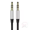 Baseus Yiven audio kábel mini jack 3,5 mm AUX, 1m, fekete/ezüst (CAM30-BS1)