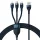 Baseus Flash Series 3 az 1-ben USB-kábel USB-C + micro USB + Lightning 100W 1.2m kék (CASS030003)
