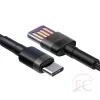 Baseus kábel Cafule HW QC (type-C | 1 m) ezüstfekete 40W (CATKLF-PG1)