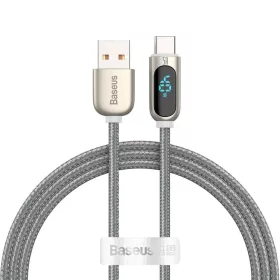   Baseus Type-C kábel, töltés teljesítmény kijelzős gyorstöltő és adatkábel 5A, 1m
