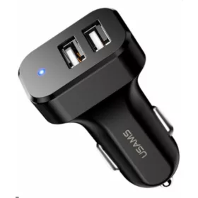 Usams CC87TC01 dupla USB portos szivargyújtó töltő 2,1A