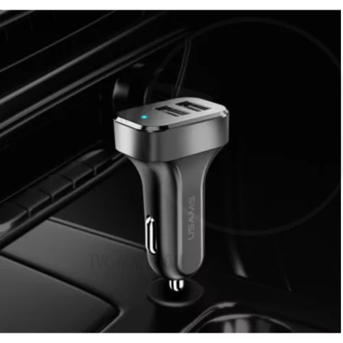 Usams CC87TC01 dupla USB portos szivargyújtó töltő 2,1A