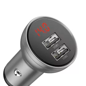   Baseus CCBX-0S autós töltő, Digital Display Dual USB csatlakozás 24W, 4,8A