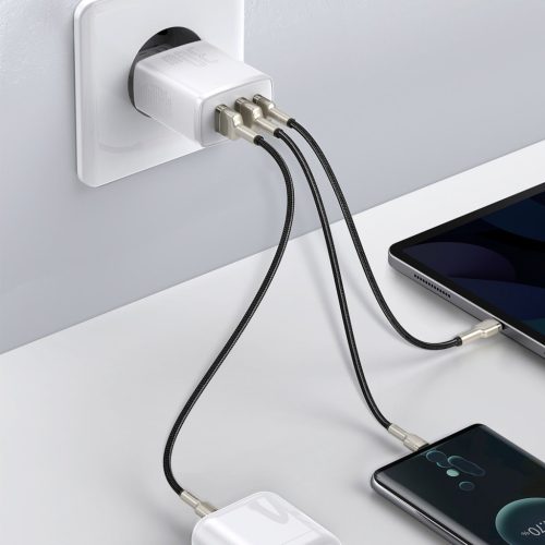 Baseus Compact gyorstöltő USB Type C / 2x USB 30W 3A ,PD, QC, fehér, (CCXJ-E02)